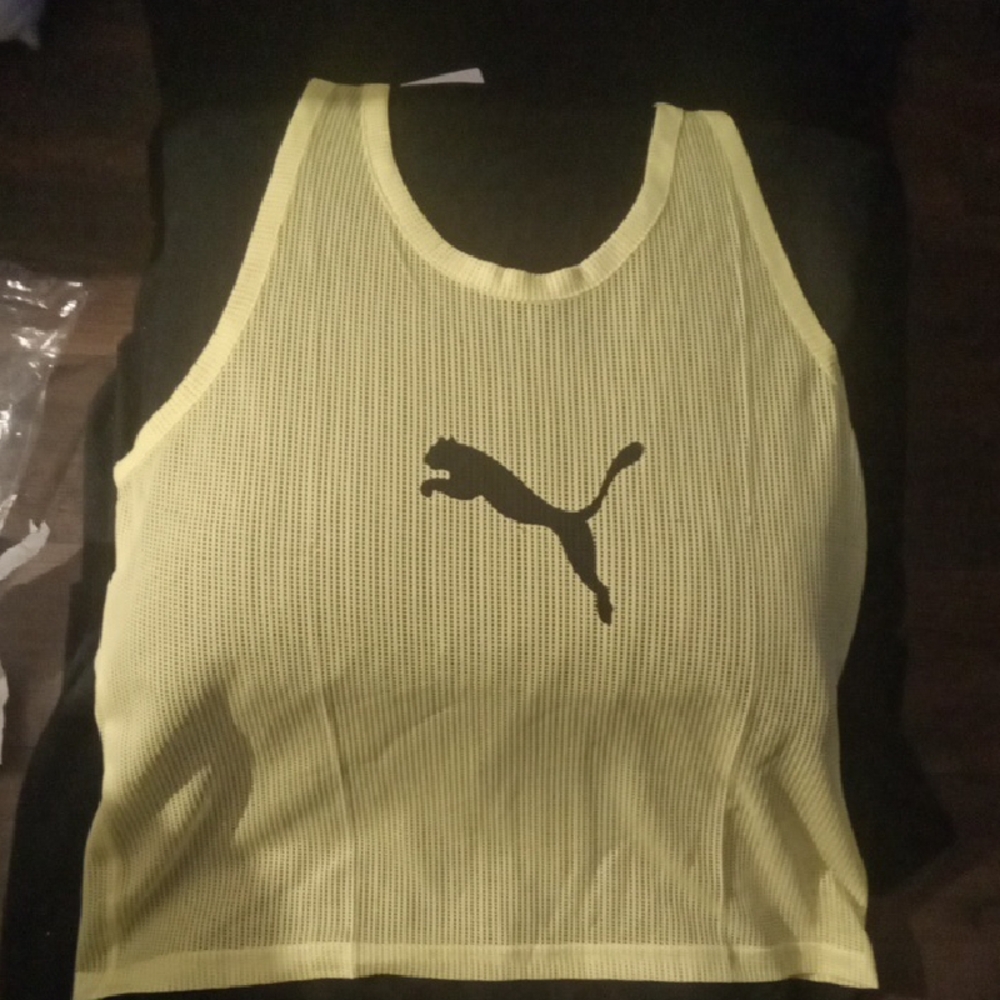 Puma Neon Yellow Mesh Tank